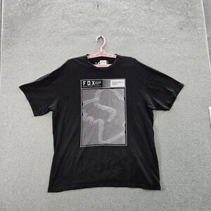 Fox Men Shirt XL Black Graphic Activewear Short Sleeve